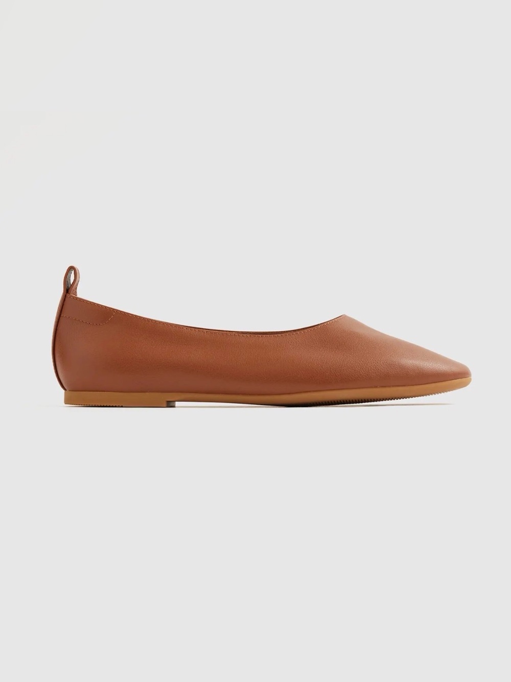 Quince Italian leather Comfortable Women’s Slip-On Flats in cognac size 9